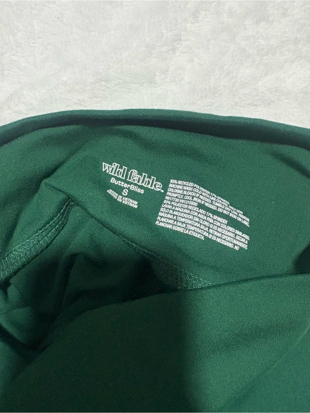 women’s green flare leggings